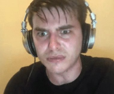 Sweaty Speed Runner grimacing and sweating as the chart falls